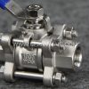 Three-pieces stainless steel ball valve 1000 wog - Image 3