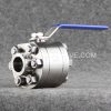 Forged steel 3 pieces F304 socket weld ball valve - Image 2