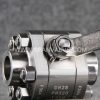 Forged steel 3 pieces F304 socket weld ball valve - Image 3