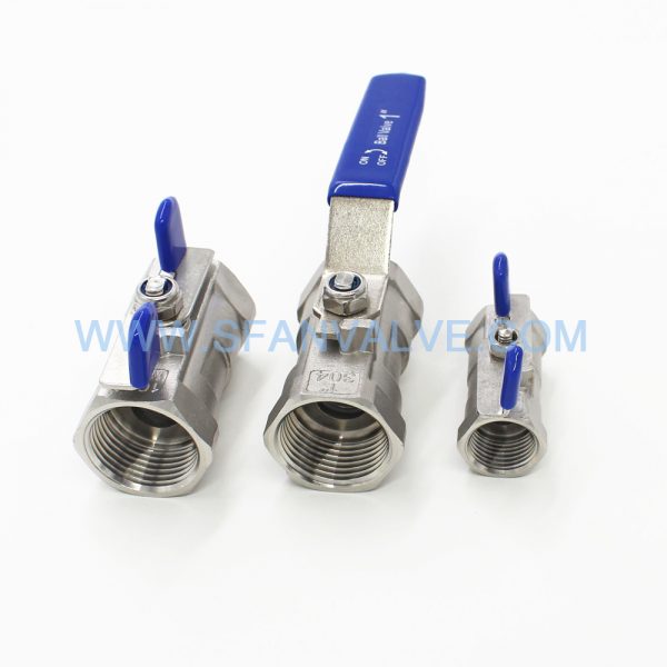 Three types of One Piece Stainless Steel Ball Valve