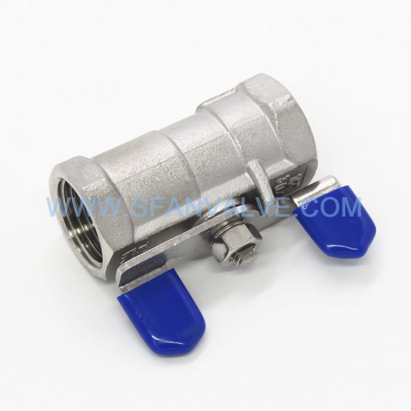 One Piece Stainless Steel Ball Valve butterfly handle