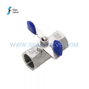 One Piece Stainless Steel Ball Valve butterfly handle 3