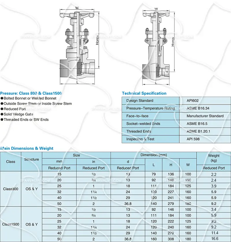Forge Stainless Steel SS 20mm 25mm 32mm 40mm 50mm Resilient Gate Sluice Valve F304L With Drawing Supplier 6 尺寸 800LB1500LB 副本.webp