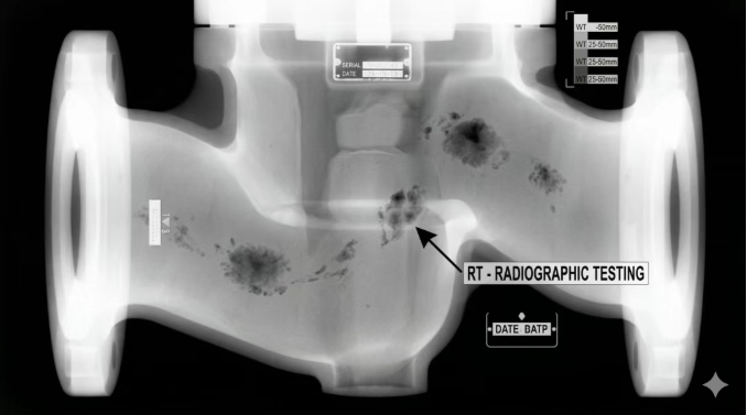 Forged vs. Cast Valve Bodies: A Technical Guide to ASTM A105 & WCB 3 X RAY FILM OF POROSITY AND SHRINKAGE TEST REPORT
